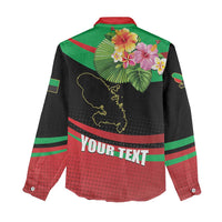 Personalized Martinique Tropical Flower Women Casual Shirt Matinik Beautiful Island