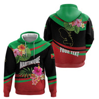 Personalized Martinique Tropical Flower Zip Hoodie Matinik Beautiful Island