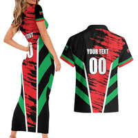 Custom Football Martinique Couples Matching Short Sleeve Bodycon Dress and Hawaiian Shirt Les Matinino Go Champion