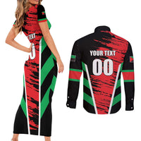 Custom Football Martinique Couples Matching Short Sleeve Bodycon Dress and Long Sleeve Button Shirt Les Matinino Go Champion