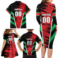 Custom Football Martinique Family Matching Long Sleeve Bodycon Dress and Hawaiian Shirt Les Matinino Go Champion