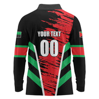 Custom Football Martinique Long Sleeve Polo Shirt Les Matinino Go Champion