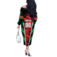 Custom Football Martinique Off The Shoulder Long Sleeve Dress Les Matinino Go Champion