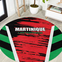 Custom Football Martinique Round Carpet Les Matinino Go Champion
