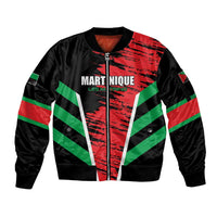 Custom Football Martinique Sleeve Zip Bomber Jacket Les Matinino Go Champion
