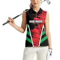 Custom Football Martinique Women Sleeveless Polo Shirt Les Matinino Go Champion