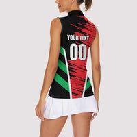 Custom Football Martinique Women Sleeveless Polo Shirt Les Matinino Go Champion