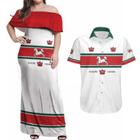 Personalised Canada Guelph Couples Matching Off Shoulder Maxi Dress and Hawaiian Shirt The Royal City Simple Style