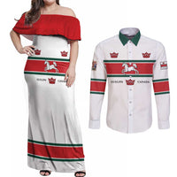 Personalised Canada Guelph Couples Matching Off Shoulder Maxi Dress and Long Sleeve Button Shirt The Royal City Simple Style