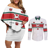 Personalised Canada Guelph Couples Matching Off Shoulder Short Dress and Long Sleeve Button Shirt The Royal City Simple Style