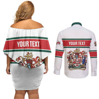 Personalised Canada Guelph Couples Matching Off Shoulder Short Dress and Long Sleeve Button Shirt The Royal City Simple Style