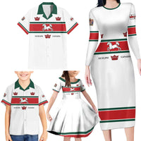 Personalised Canada Guelph Family Matching Long Sleeve Bodycon Dress and Hawaiian Shirt The Royal City Simple Style