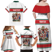 Personalised Canada Guelph Family Matching Off Shoulder Maxi Dress and Hawaiian Shirt The Royal City Simple Style