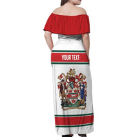Personalised Canada Guelph Family Matching Off Shoulder Maxi Dress and Hawaiian Shirt The Royal City Simple Style