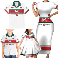 Personalised Canada Guelph Family Matching Short Sleeve Bodycon Dress and Hawaiian Shirt The Royal City Simple Style