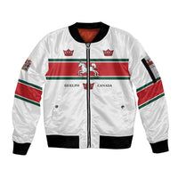 Personalised Canada Guelph Sleeve Zip Bomber Jacket The Royal City Simple Style