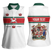 Personalised Canada Guelph Women Sleeveless Polo Shirt The Royal City Simple Style