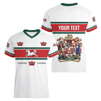 Personalised Canada Guelph Women V-Neck T-Shirt The Royal City Simple Style