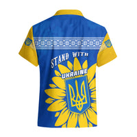 Ukraine Hawaiian Shirt Ukrainian Coat Of Arms With Sunflower - Wonder Print Shop