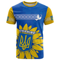 Personalised Ukraine T Shirt Ukrainian Coat Of Arms With Sunflower - Wonder Print Shop