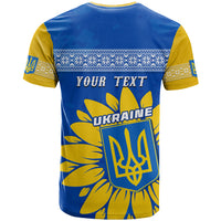 Personalised Ukraine T Shirt Ukrainian Coat Of Arms With Sunflower - Wonder Print Shop