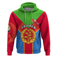 Eritrea Hoodie Eritrean Emblem Flag Mix African Pattern - Wonder Print Shop