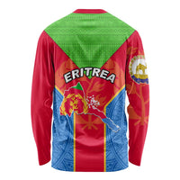Eritrea Long Sleeve Shirt Eritrean Emblem Flag Mix African Pattern LT01