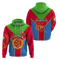 Custom Eritrea Hoodie Eritrean Emblem Flag Mix African Pattern - Wonder Print Shop