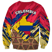 Colombia Sweatshirt Colombian Tribal Seamless Patterns - Wonder Print Shop