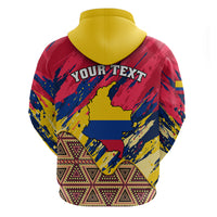 Personalised Colombia Hoodie Colombian Tribal Seamless Patterns - Wonder Print Shop