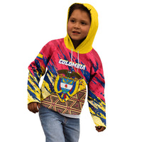 Personalised Colombia Kid Hoodie Colombian Tribal Seamless Patterns - Wonder Print Shop