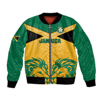 Jamaica Football Bomber Jacket Reggae Girlz Lion Sporty Style - Wonder Print Shop