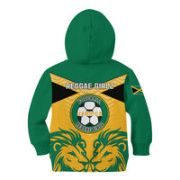 Jamaica Football Kid Hoodie Reggae Girlz Lion Sporty Style - Wonder Print Shop