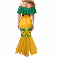 Jamaica Football Mermaid Dress Reggae Girlz Lion Sporty Style - Wonder Print Shop