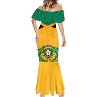 Jamaica Football Mermaid Dress Reggae Girlz Lion Sporty Style - Wonder Print Shop