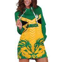 Personalised Jamaica Football Hoodie Dress Reggae Girlz Lion Sporty Style - Wonder Print Shop