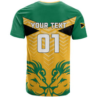 Personalised Jamaica Football T Shirt Reggae Girlz Lion Sporty Style - Wonder Print Shop