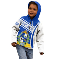 Personalised Uruguay Kid Hoodie Uruguayan Coat Of Arms - Wonder Print Shop