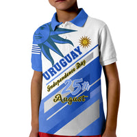 Personalised Uruguay Independence Day Kid Polo Shirt Uruguayan Sol de Mayo Special Version - Wonder Print Shop