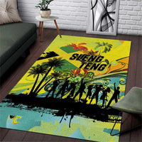 Jamaica Sleng Teng Riddim Area Rug Booyaka Booyaka - Wonder Print Shop