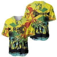 Personalized Jamaica Sleng Teng Riddim Baseball Jersey Booyaka Booyaka - Wonder Print Shop