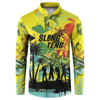 Personalized Jamaica Sleng Teng Riddim Button Sweatshirt Booyaka Booyaka - Wonder Print Shop