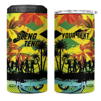 Personalized Jamaica Sleng Teng Riddim 4 in 1 Can Cooler Tumbler Booyaka Booyaka - Wonder Print Shop