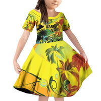 Personalized Jamaica Sleng Teng Riddim Family Matching Off Shoulder Short Dress and Hawaiian Shirt Booyaka Booyaka - Wonder Print Shop