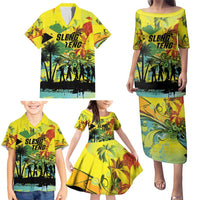Personalized Jamaica Sleng Teng Riddim Family Matching Puletasi and Hawaiian Shirt Booyaka Booyaka - Wonder Print Shop