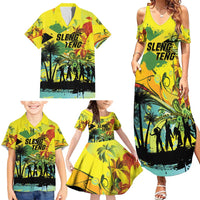 Personalized Jamaica Sleng Teng Riddim Family Matching Summer Maxi Dress and Hawaiian Shirt Booyaka Booyaka - Wonder Print Shop