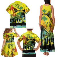 Personalized Jamaica Sleng Teng Riddim Family Matching Tank Maxi Dress and Hawaiian Shirt Booyaka Booyaka - Wonder Print Shop