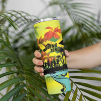 Personalized Jamaica Sleng Teng Riddim Skinny Tumbler Booyaka Booyaka - Wonder Print Shop