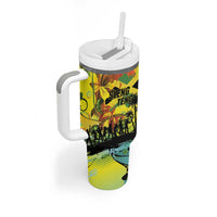 Personalized Jamaica Sleng Teng Riddim Tumbler With Handle Booyaka Booyaka - Wonder Print Shop