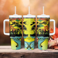 Personalized Jamaica Sleng Teng Riddim Tumbler With Handle Booyaka Booyaka - Wonder Print Shop